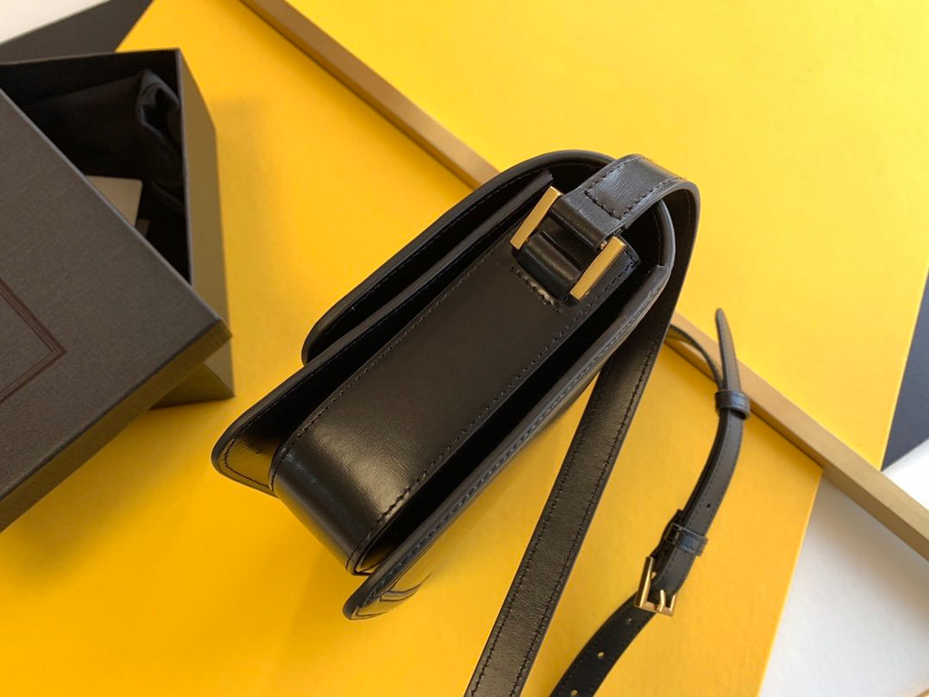 GLAMI Solferino MeGLAMIum Satchel Bag In Box Black With Gold Hardware For Women 9in/23cm YSL 6343050SX0W1000