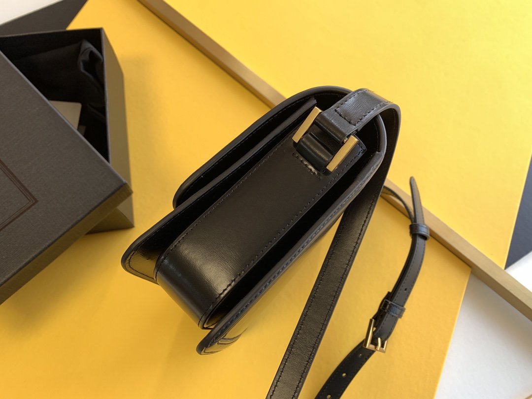 GLAMI Solferino MeGLAMIum Satchel Bag In Box Black With Gold Hardware For Women 9in/23cm YSL 6343050SX0W1000