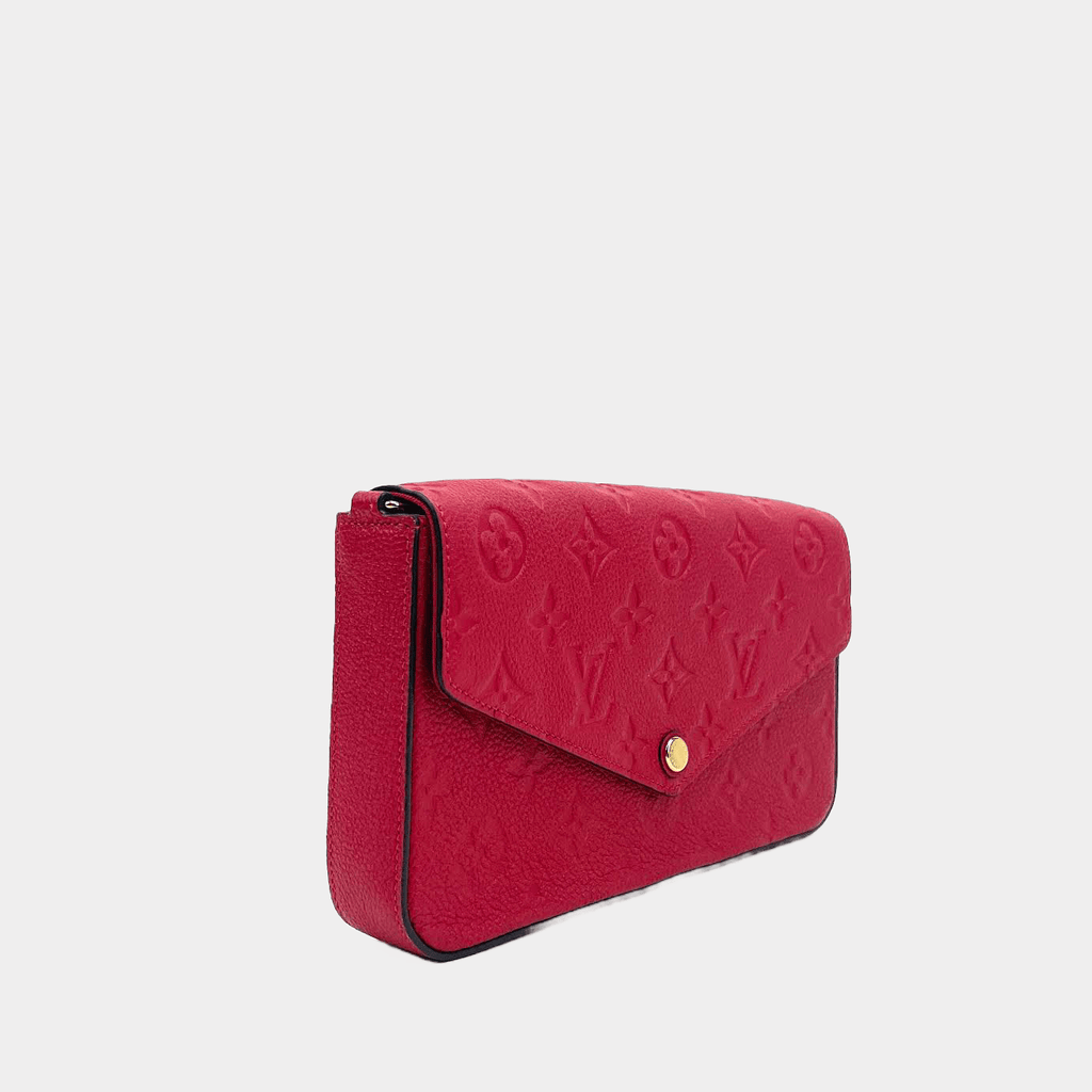 LOUIS VUITTON Monogram Empreinte Pochette FÃƒÆ’Ã‚Â©licie -Red
