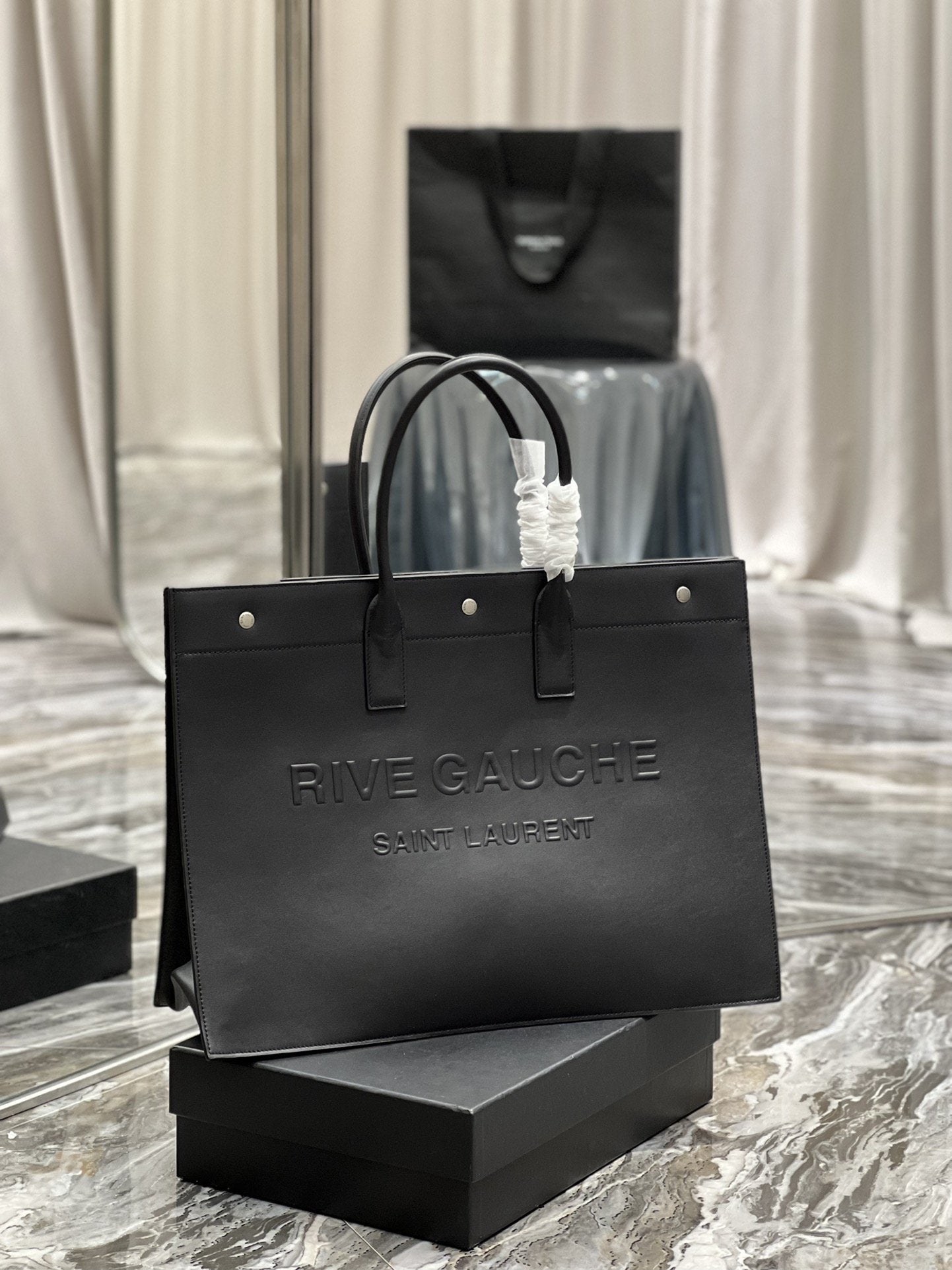 GLAMI Rive Gauche Tote Bag In Black For Women 18.9in/48cm YSL 587273CWTFE1000