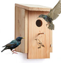 The natural starfish nesting box is made of weather-resistant Bavarian lark wood