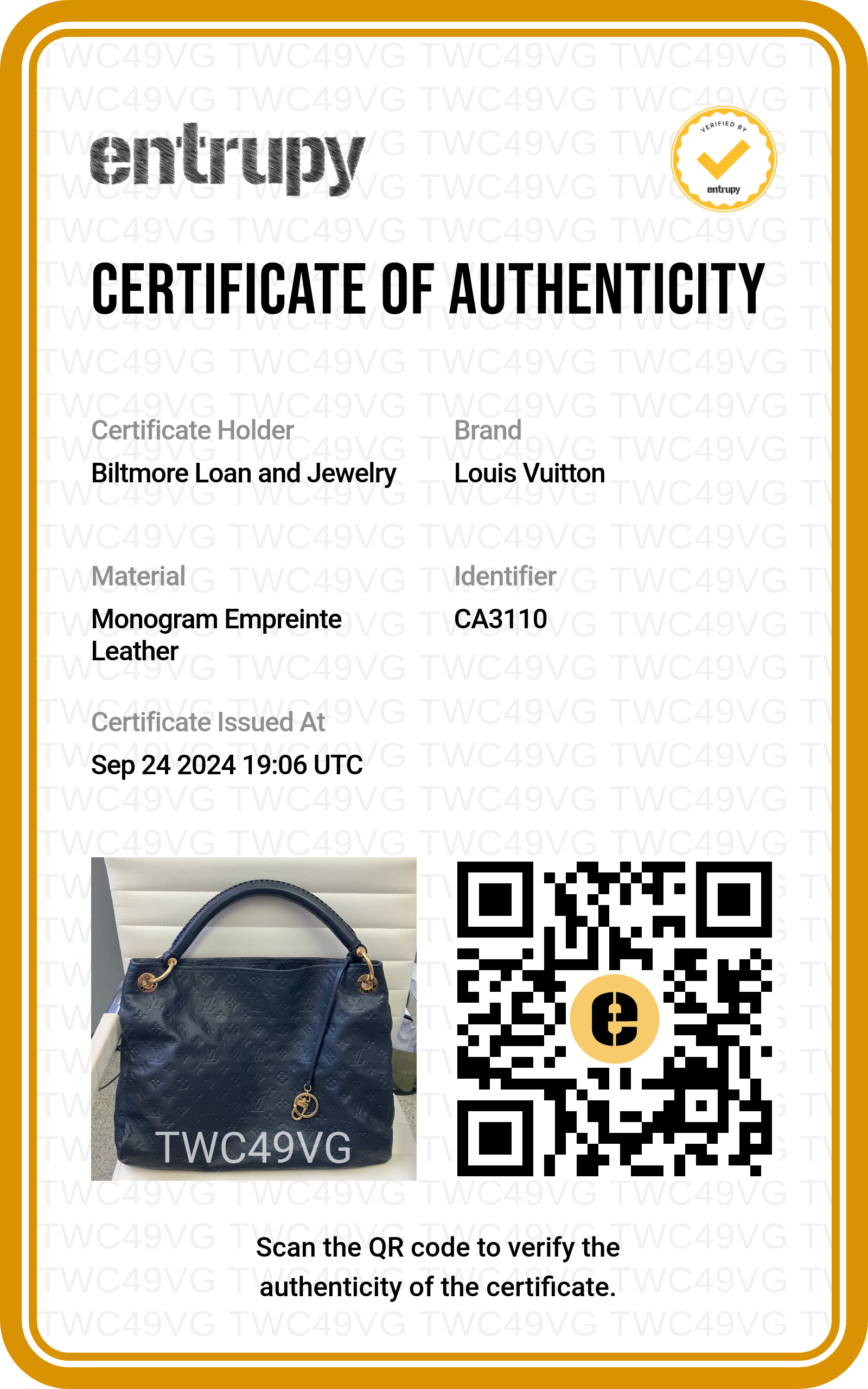 Louis Vuitton Monogram Empreinte Blue Artsy MM Hobo