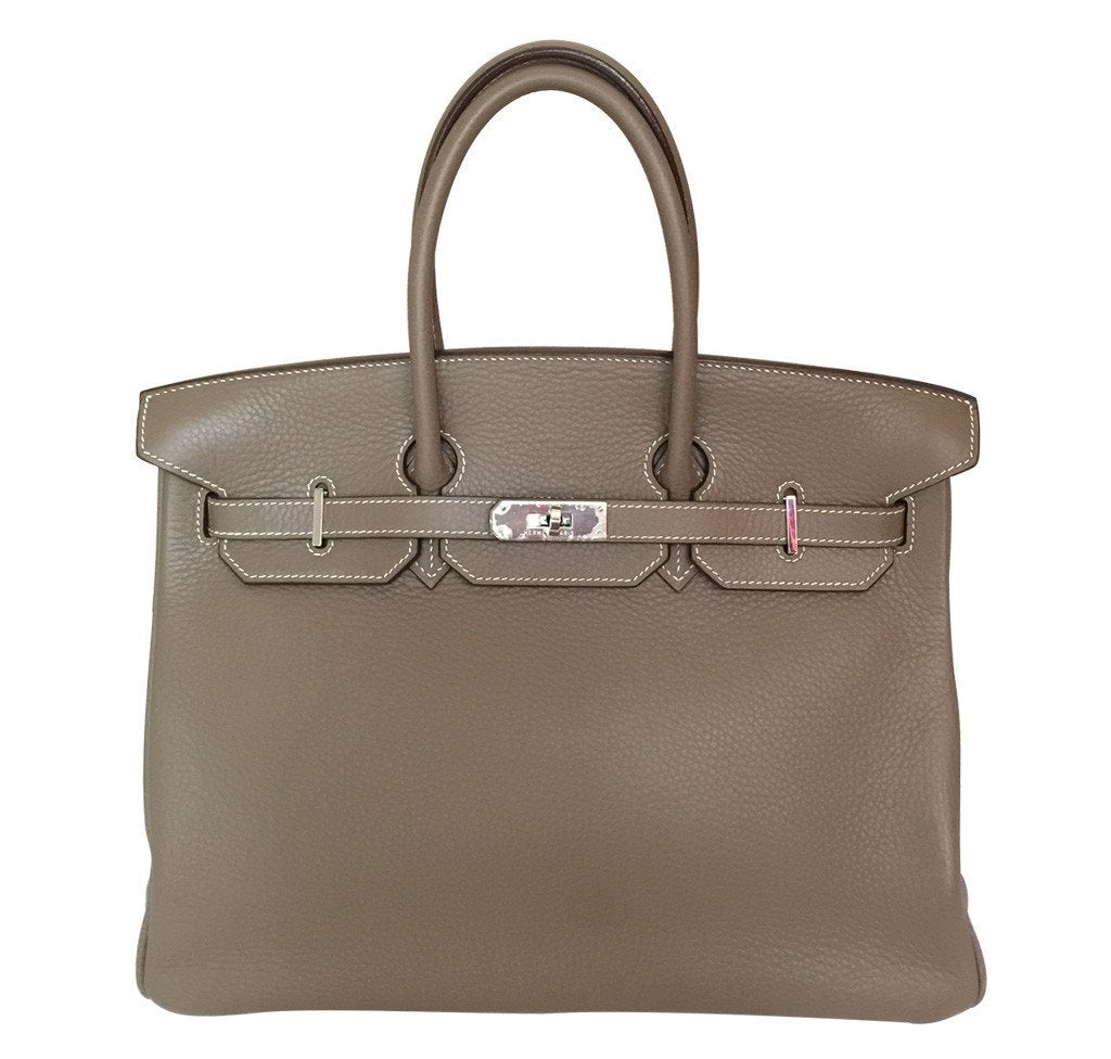 HermÃƒÆ’Ã‚Â¨s Etoupe Birkin Bag 35cm PHW