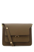 Marni Woman Brown Leather Trunk Shoulder Bag