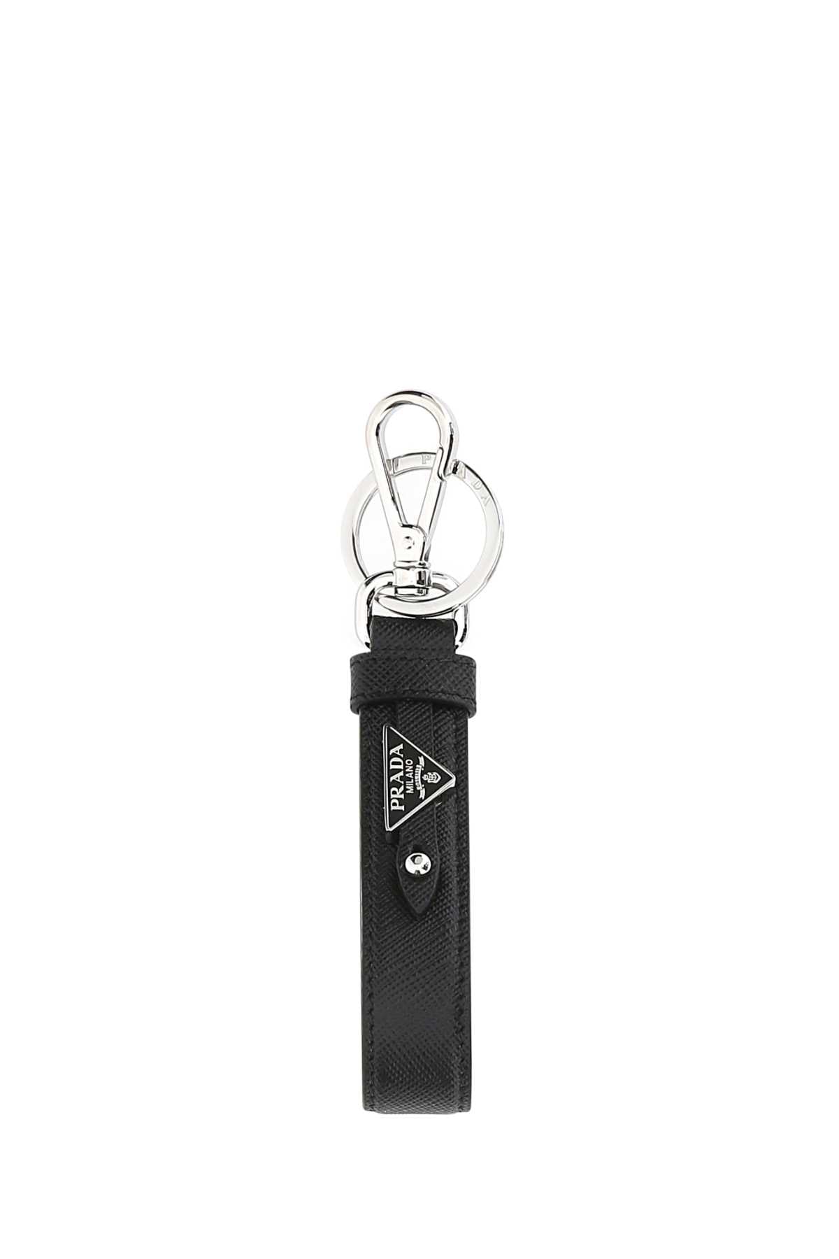 PRADA Leather Key Ring - 3.5 cm x 14 cm