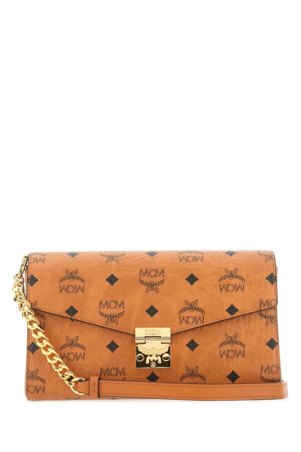 Mcm Woman Printed Canvas Millie Shoulder Bag