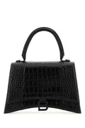 Balenciaga Woman Black Leather Hourglass Handbag