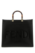 Fendi Woman Black Leather Medium Sunshine Shopping Bag