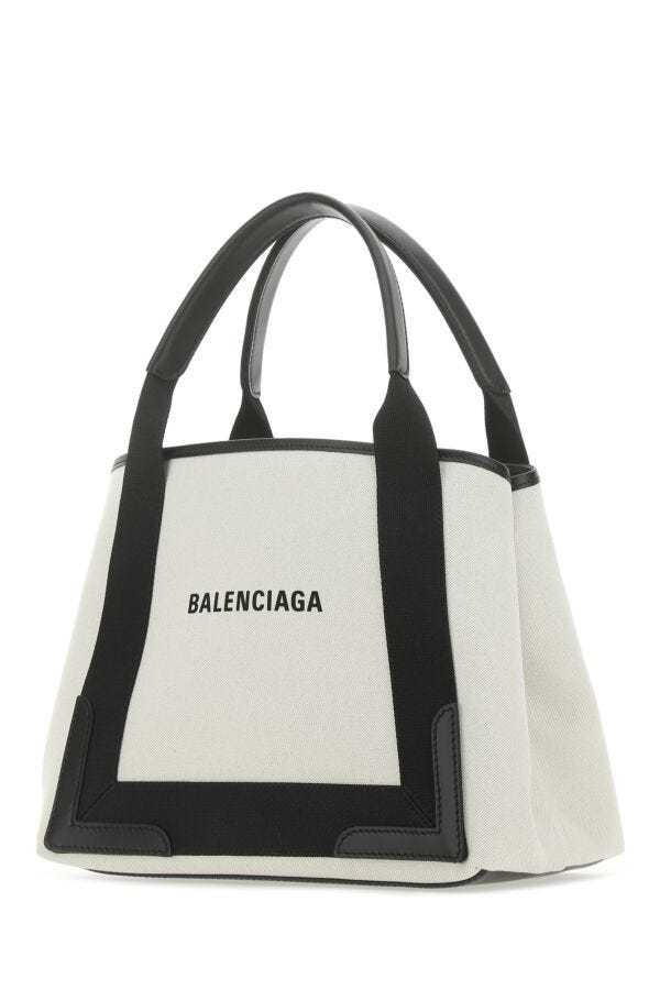 Balenciaga Woman Two-Tone Canvas Handbag