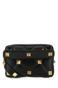 Valentino Garavani Man Black Nappa Leather Roman Stud Handbag