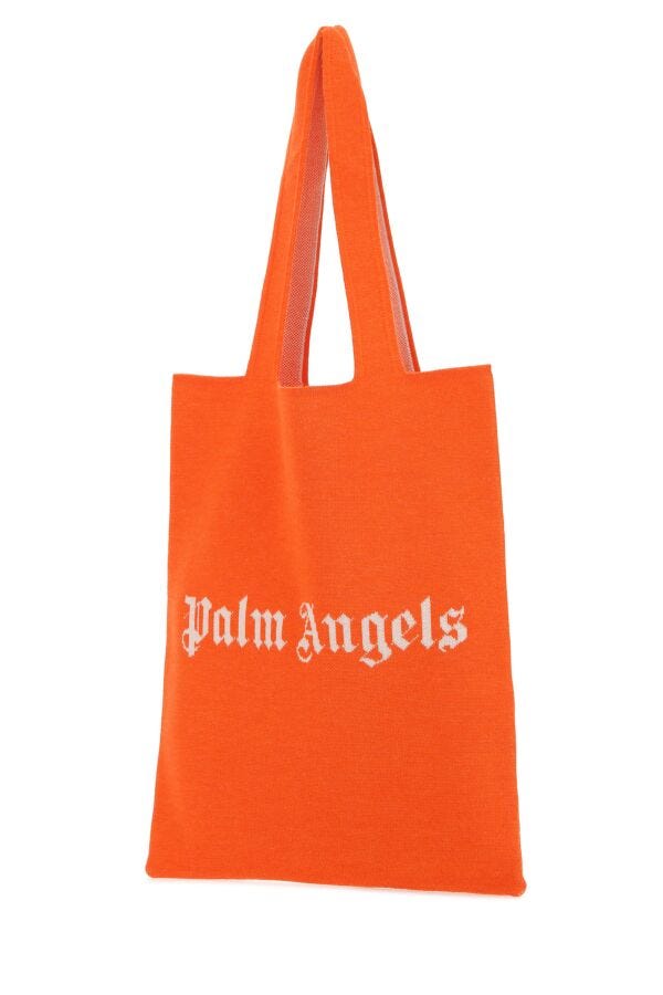 Palm Angels Woman Orange Wool Blend Shopping Bag