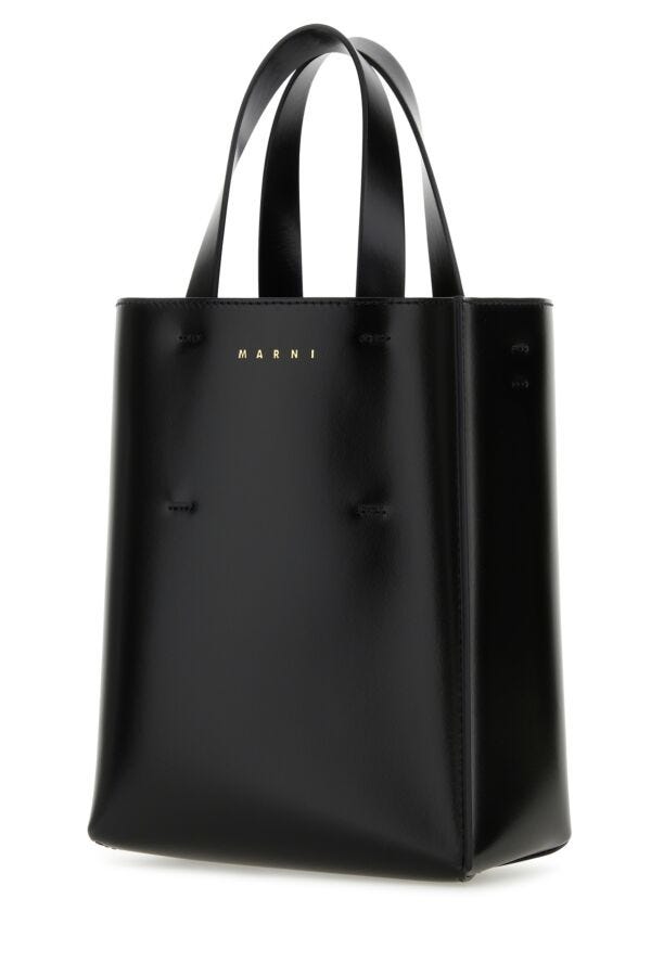 Marni Woman Black Leather Museo Handbag