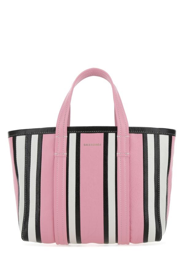 Balenciaga Woman Multicolor Leather Small Barbes Shopping Bag