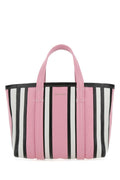 Balenciaga Woman Multicolor Leather Small Barbes Shopping Bag