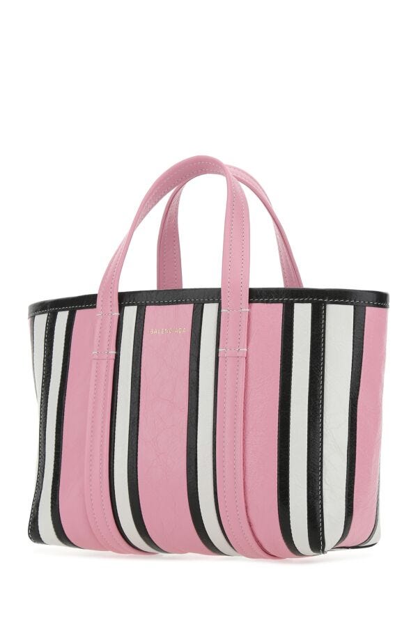 Balenciaga Woman Multicolor Leather Small Barbes Shopping Bag