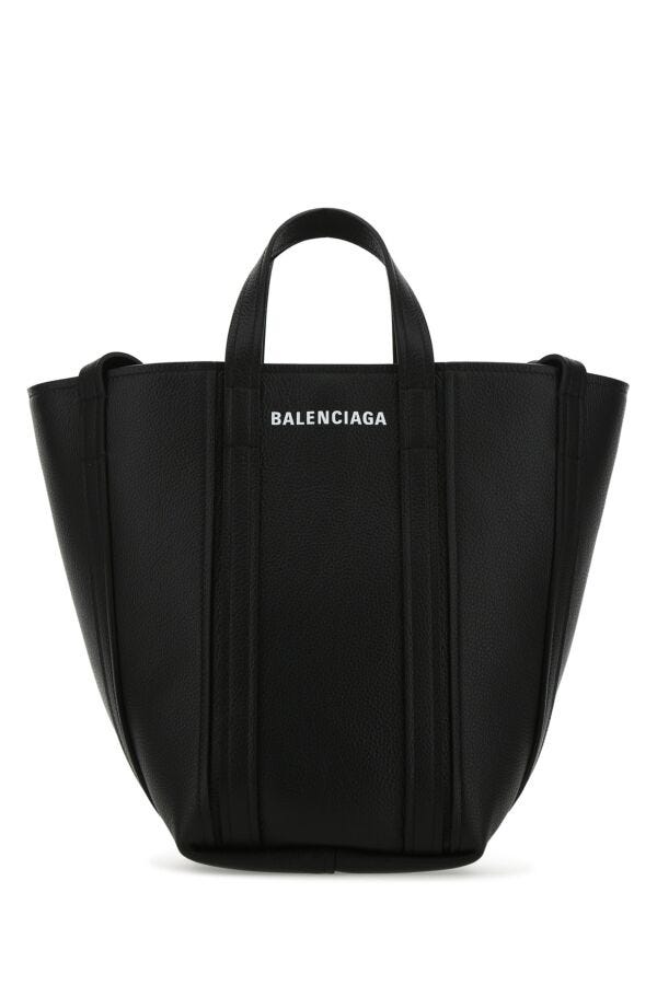 Balenciaga Woman Black Leather Everyday Xs Handbag