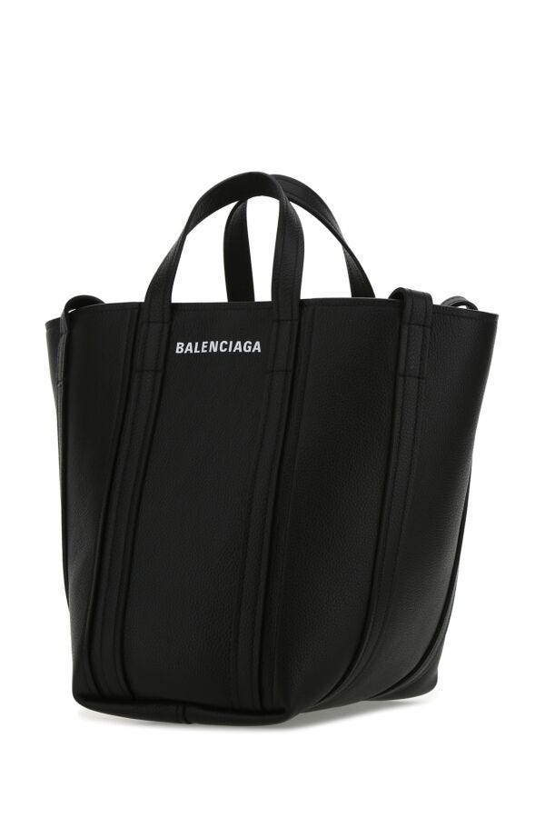 Balenciaga Woman Black Leather Everyday Xs Handbag