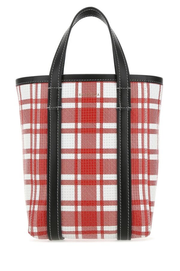 Balenciaga Woman Printed Leather Small Barbes Shopping Bag