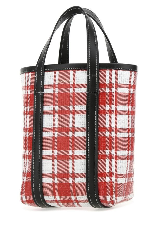 Balenciaga Woman Printed Leather Small Barbes Shopping Bag