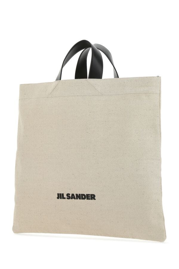 Jil Sander Man Sand Canvas Handbag