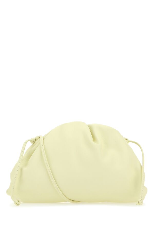 Bottega Veneta Woman Pastel Yellow Nappa Leather Mini Pouch Clutch