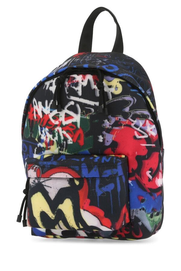 Vetements Unisex Printed Nylon Mini Grafiti Backpack