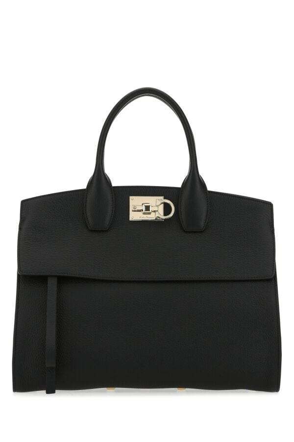 Salvatore Ferragamo Woman Black Leather Studio Handbag