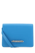 Alexander Mcqueen Woman Light-Blue Leather The Four Ring Clutch