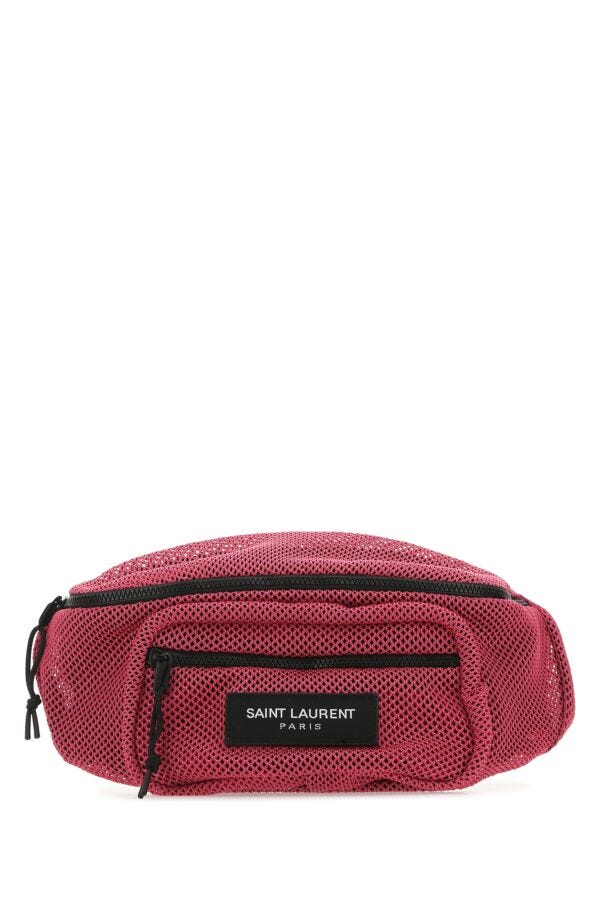 Saint Laurent Man Fuchsia Mesh Belt Bag