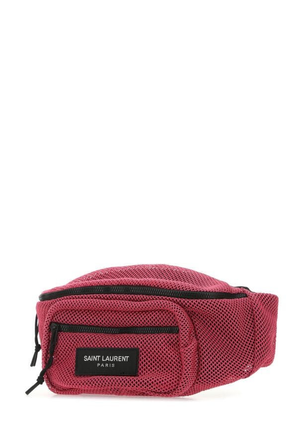 Saint Laurent Man Fuchsia Mesh Belt Bag
