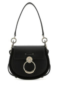 Chloe Woman Black Leather And Suede Small Tess Handbag