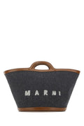 Marni Woman Two-Tone Felt And Leather Small Tropicalia Summer Handbag