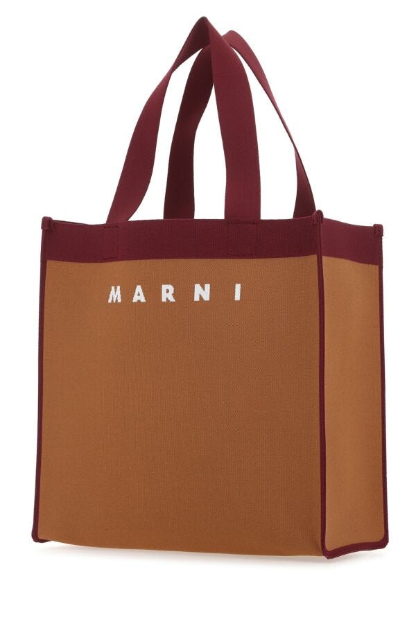 Marni Woman Two-Tone Fabric Medium Shopping Bag