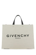 Givenchy Woman Ivory Canvas Medium G Shopping Bag