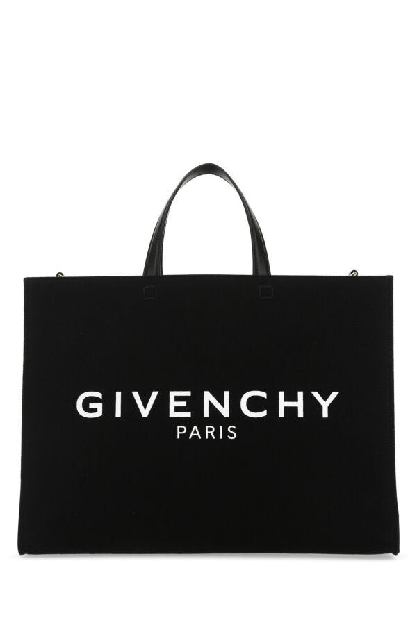 Givenchy Woman Black Canvas Medium G Shopping Bag