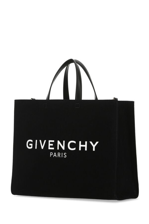 Givenchy Woman Black Canvas Medium G Shopping Bag