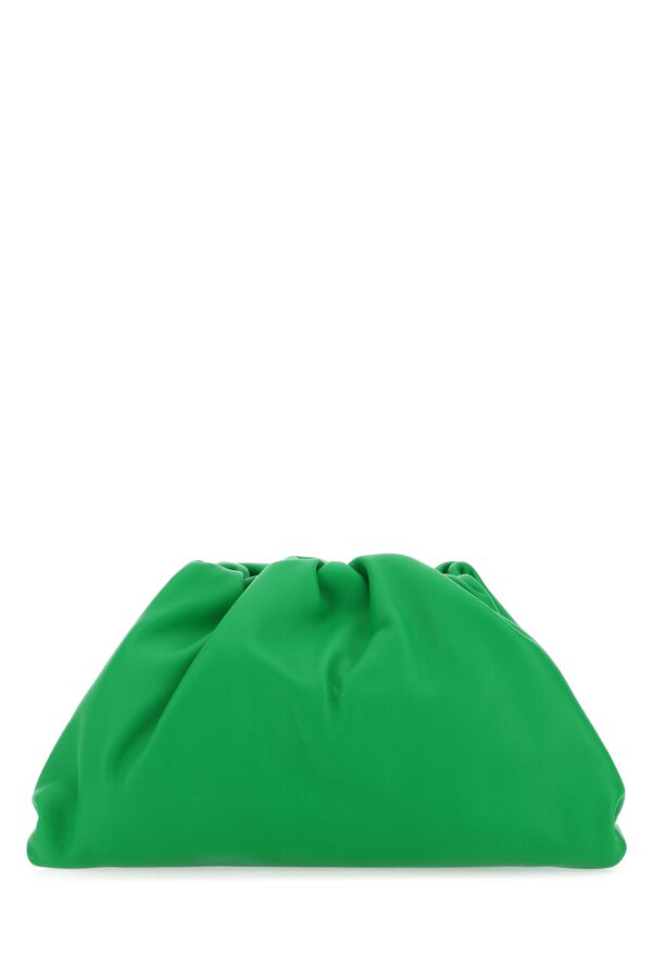Bottega Veneta Woman Grass Green Nappa Leather Teen Pouch Clutch