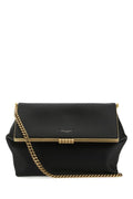 Saint Laurent Woman Black Leather Medium Fanny Shoulder Bag