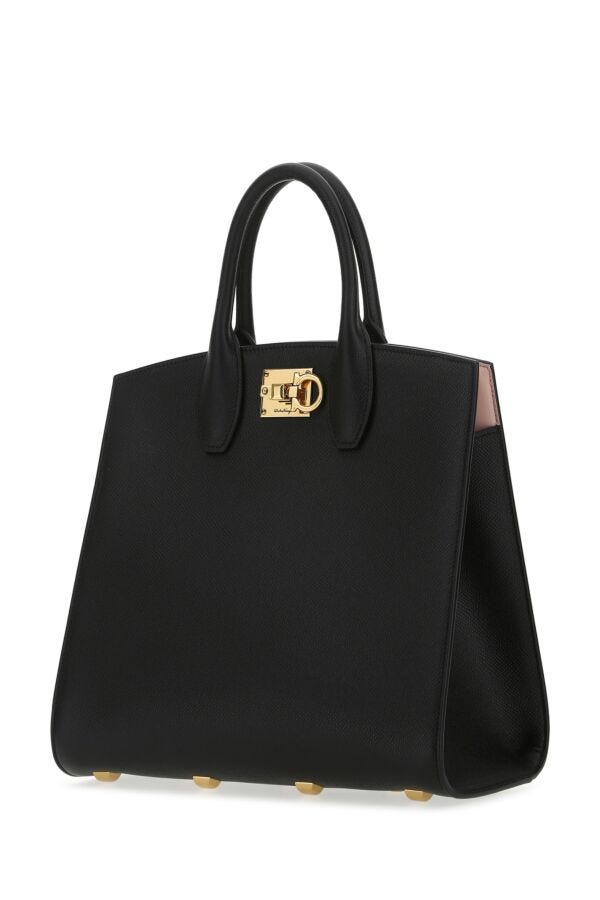 Salvatore Ferragamo Woman Black Leather The Studio Handbag