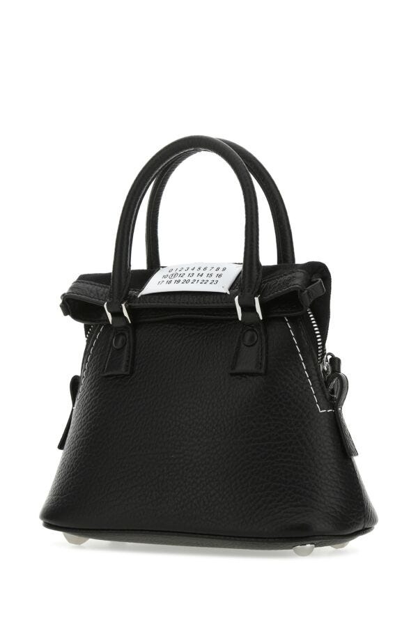 Maison Margiela Woman Black Leather Micro 5Ac Handbag