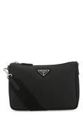 Prada Man Black Leather Crossbody Bag