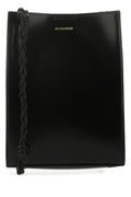 Jil Sander Woman Black Leather Small Tangle Shoulder Bag