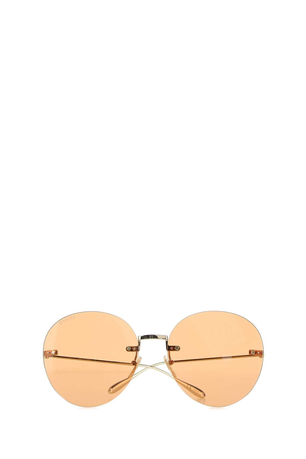 GUCCI Gold Metal Oversized Sunglasses
