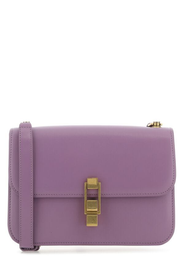 Saint Laurent Woman Purple Leather Le Carre Shoulder Bag