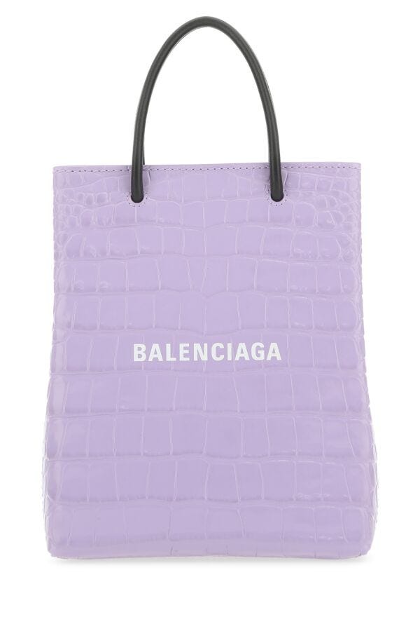 Balenciaga Woman Lilac Leather Handbag