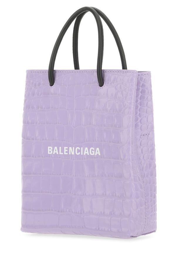 Balenciaga Woman Lilac Leather Handbag