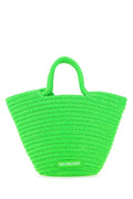 Balenciaga Woman Fluo Green Rope Small Ibiza Handbag