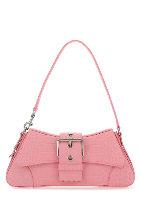 Balenciaga Woman Pink Leather Lindsay M Shoulder Bag