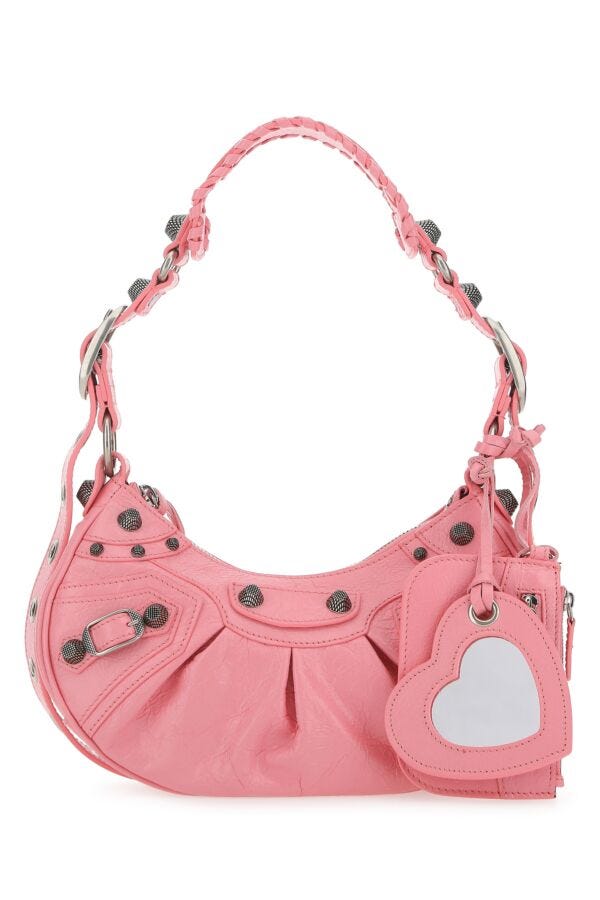 Balenciaga Woman Pink Nappa Leather Le Cagole Xs Shoulder Bag