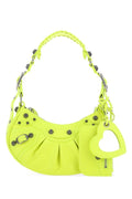 Balenciaga Woman Fluo Yellow Nappa Leather Le Cagole Xs Shoulder Bag